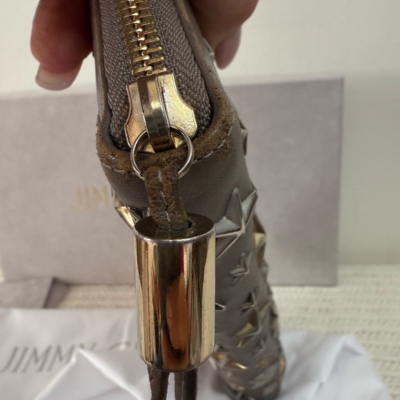 Jimmy Choo Fillipa Taupe Wallet with Star Accents Full inclusion - Picture 7 of 15